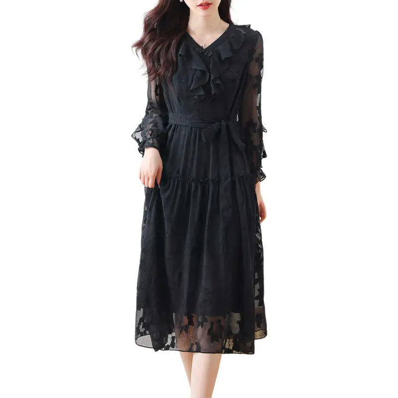 ONNFB Long Sleeved Dresses Women's Black-4