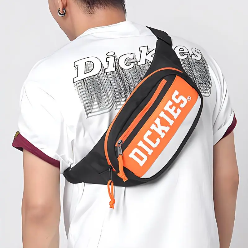 Dickies Polyester Croissant Bag Sling Bag Crossbody Bag Regular Unisex Orange Black-4