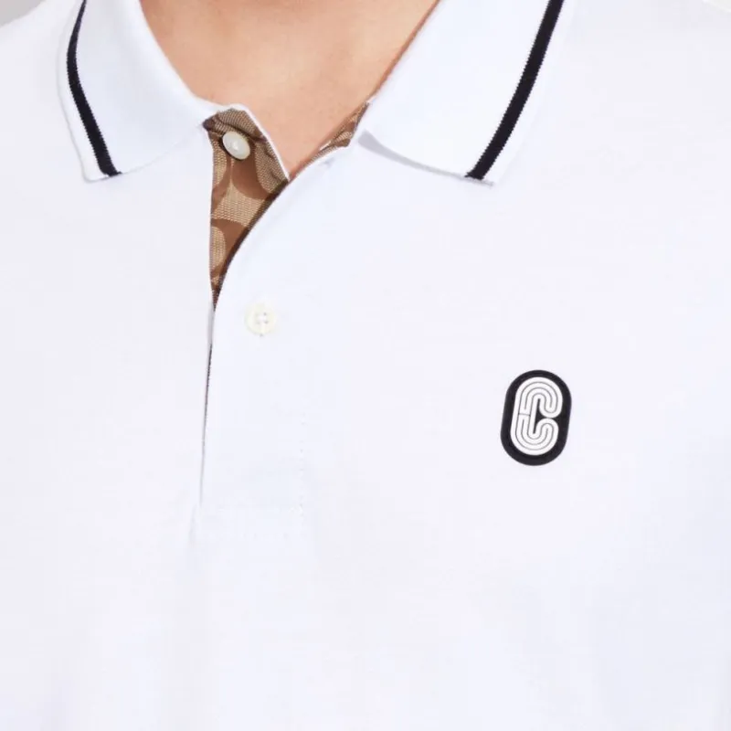 COACH FW22 Polo Shirt Men's White-3