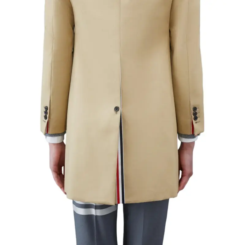 THOM BROWNE Mac Bal Collar Overcoat-4