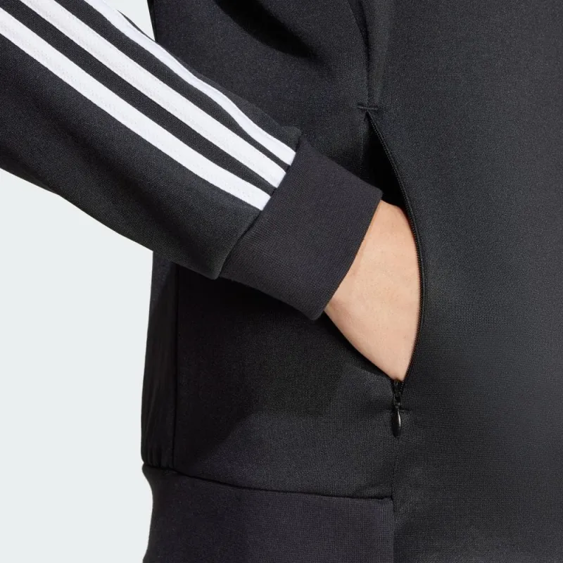 Adidas Women's Classics 3 Stripes Track Top Black/White-3