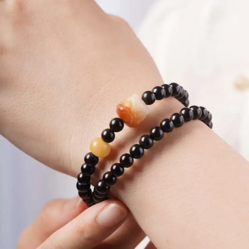 Lordship Ebony Bead Chain Unisex-6