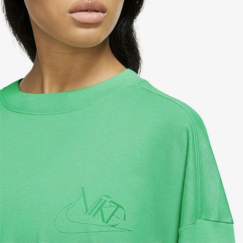 Nike Drop Shoulder Sleeve T Shirt Women's Green-2