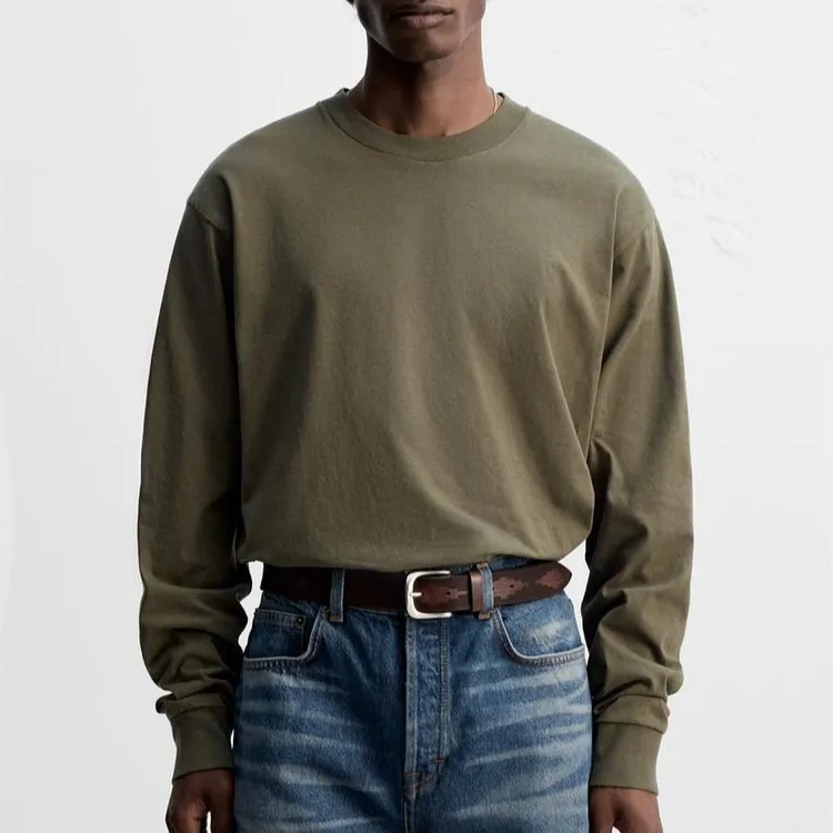 ZARA T Shirts Men Brown/Green-2