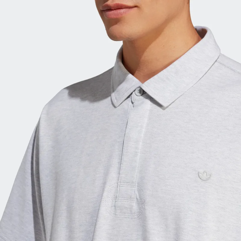 Adidas Originals Essentials Polo Shirts Men Light Heather Gray-4