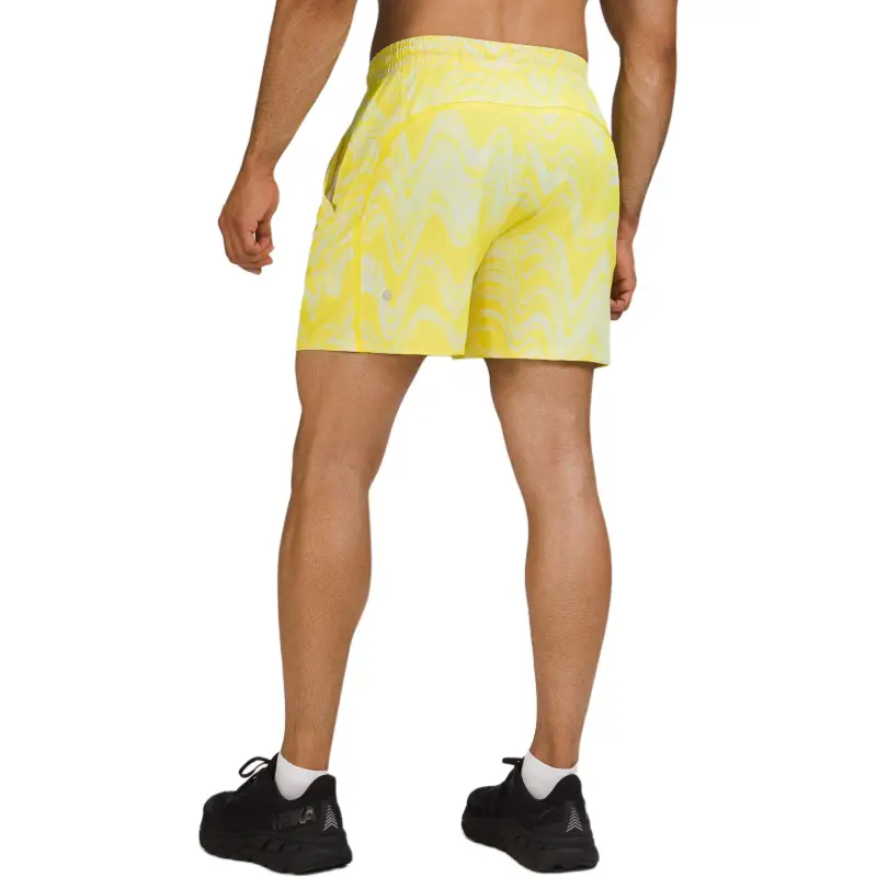 Lululemon Pace Breaker Casual Shorts 5' Men's Rhythm Dot Sound Wave Yellow Multicolor-1
