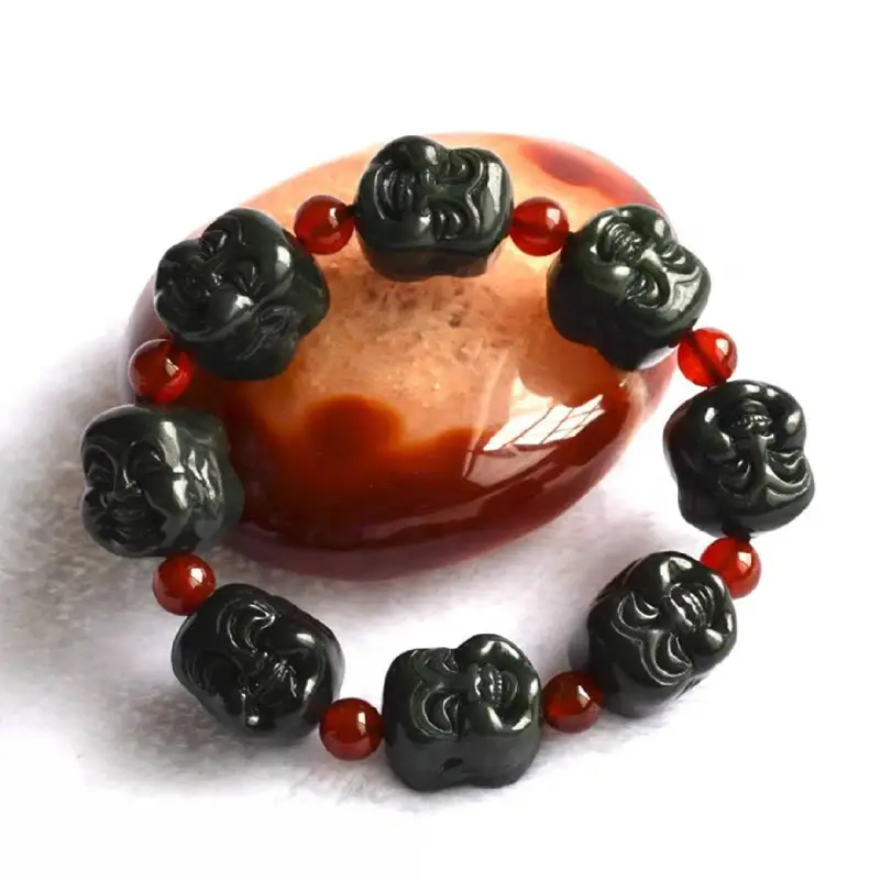 Grace Hetian Jade Bracelets Green Jade Unisex-9