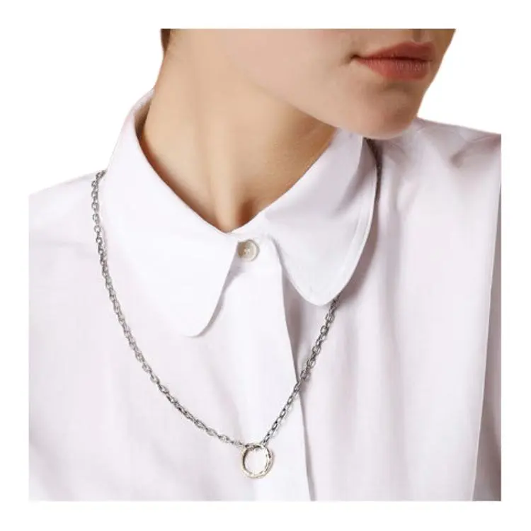 GUCCI Sterling Silver Necklaces Unisex Gold-3