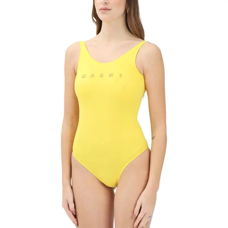 MARNI Logo Printed One Piece Swimsuit-1