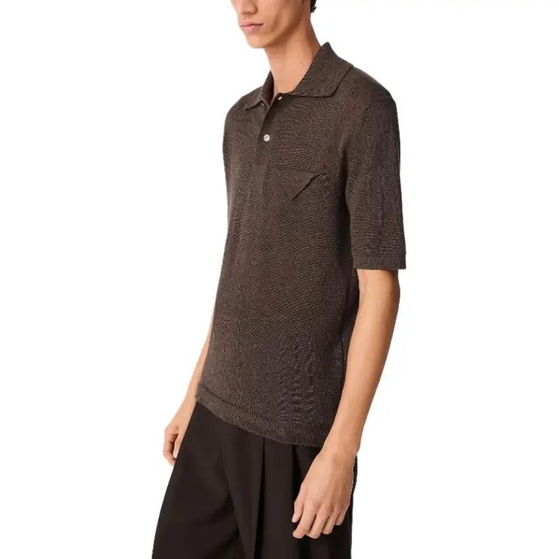 Bottega Veneta Polo Shirt Men's Dark Brown-2