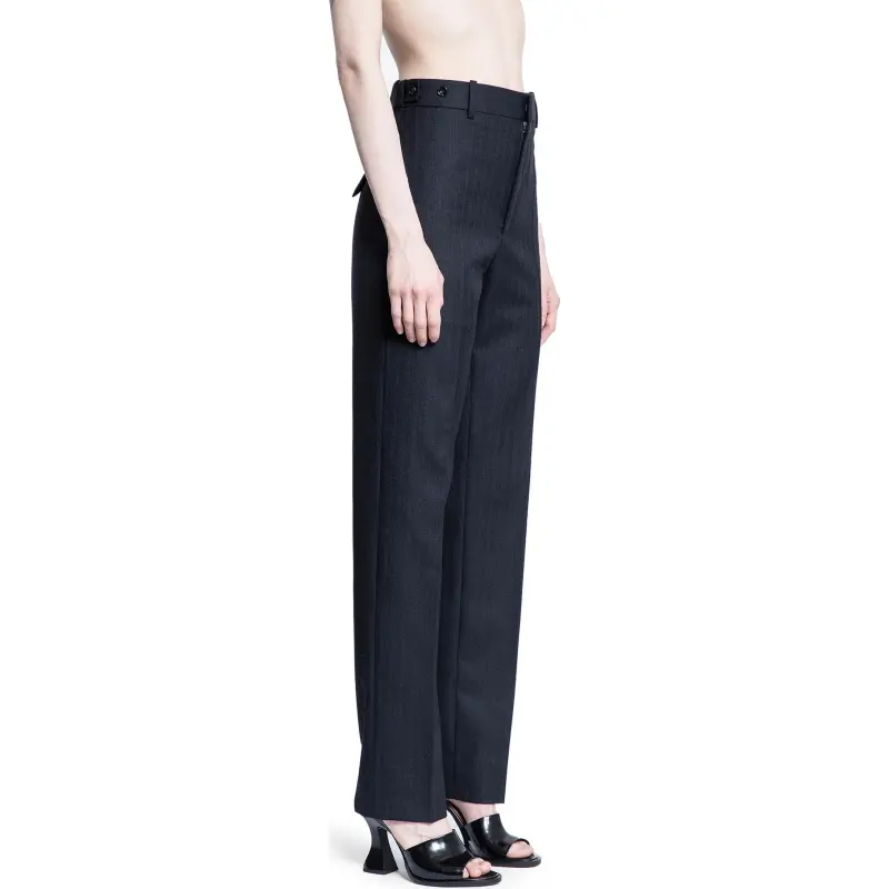 Bottega Veneta High Waisted Stripe Detailed Pants-2
