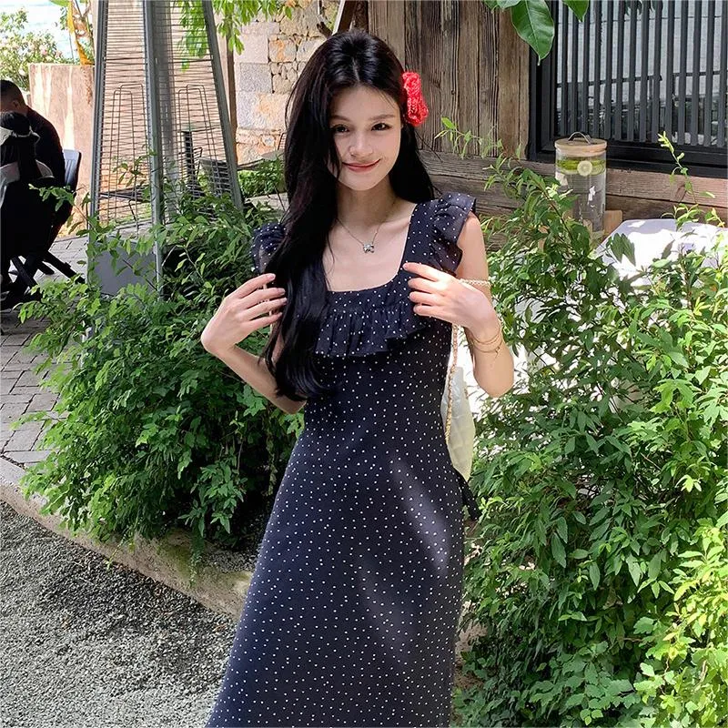 Vine Color Sleeveless Dress Women's-15