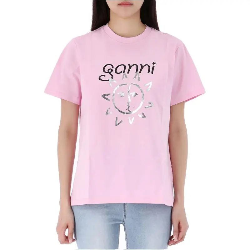 GANNI Regular T Shirt Women's Pink-2