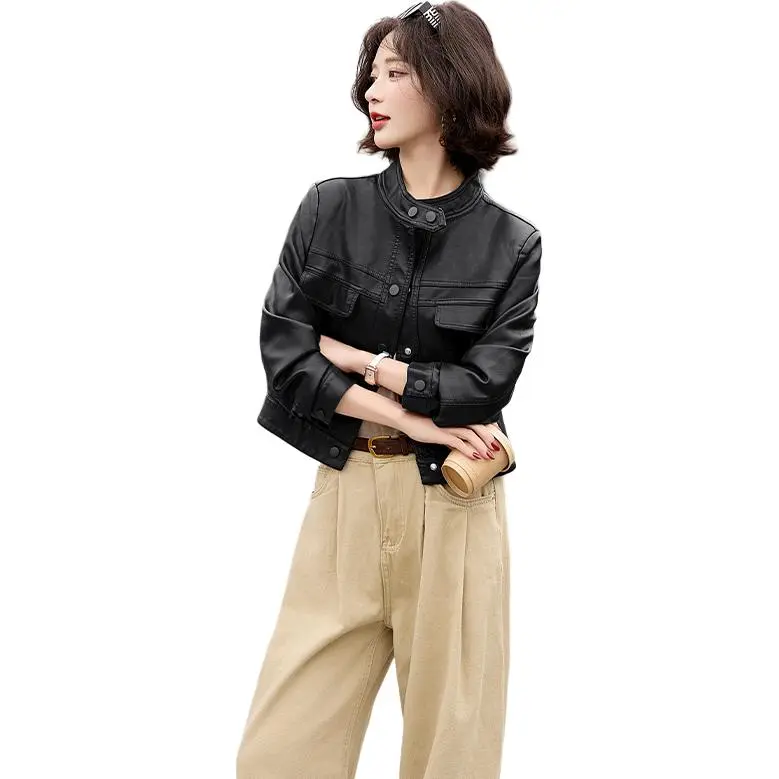 Yi Mengyuan Leather Jacket Women's-2