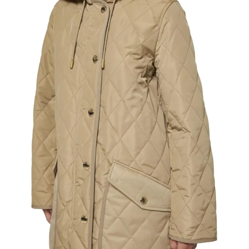 Burberry Quilted Hooded Drawstring Coat-4