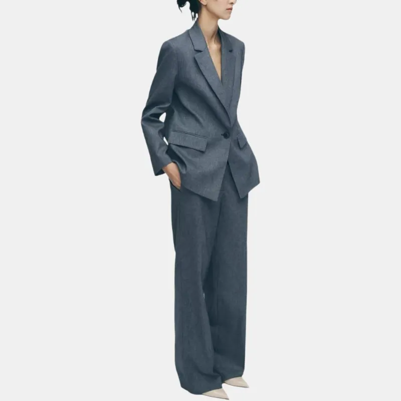 ZARA Casual Pants Women's Blue/Indigo-2