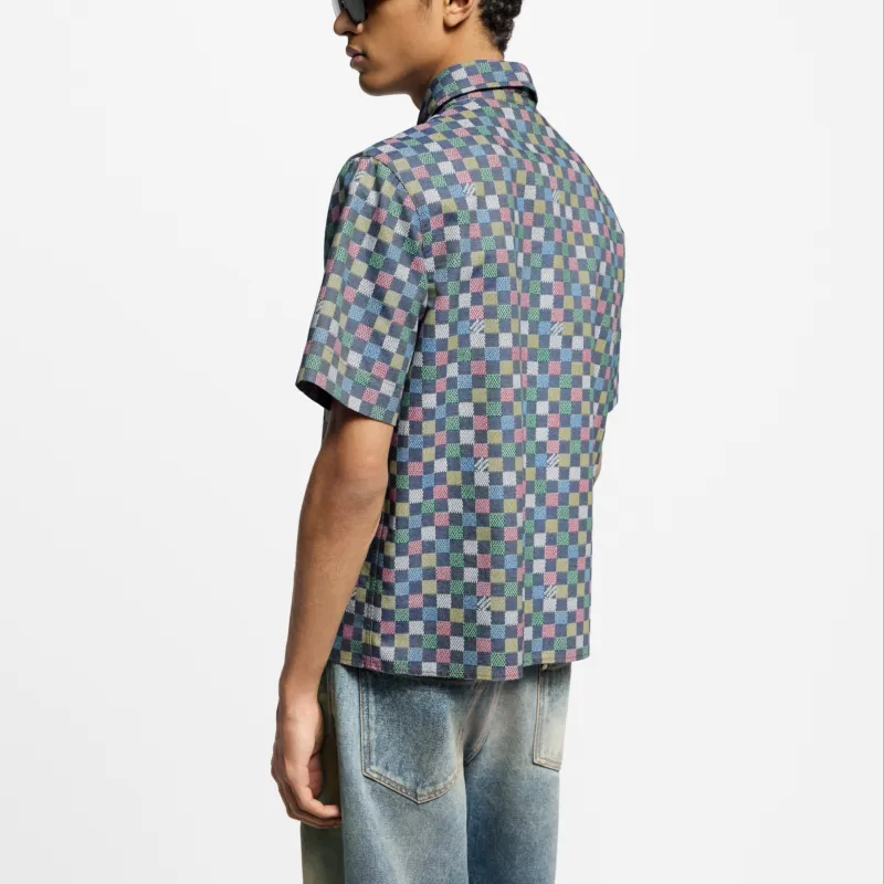 LOUIS VUITTON Damier Chambray Short Sleeved Shirt-3