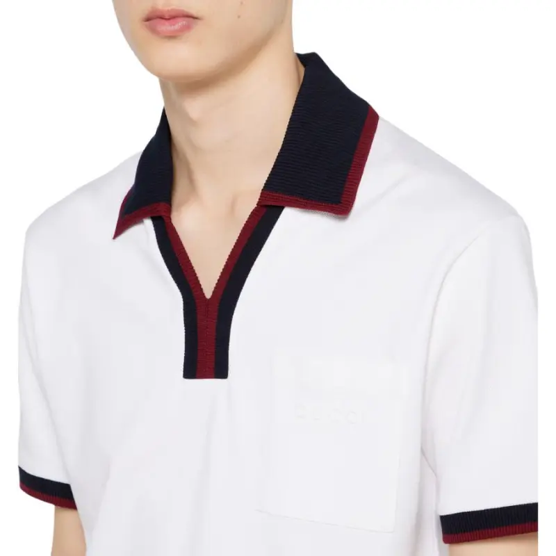 GUCCI Lido FW25 Polo Shirt Men's White-4