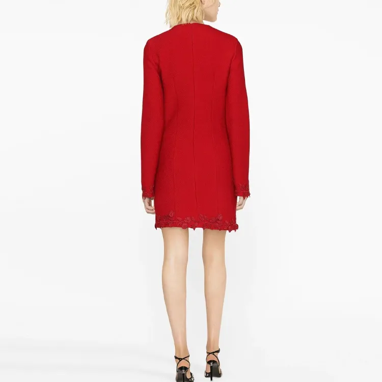 Blumarine Long-Sleeved Dresses Women's Red-2