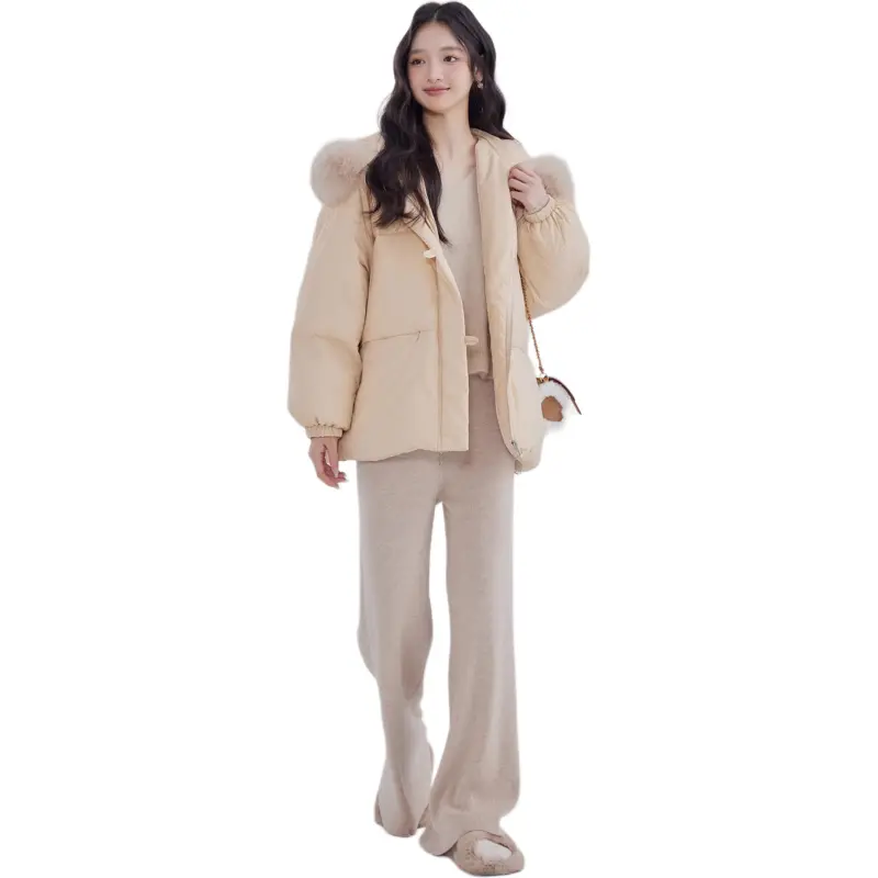 DEAR DEER PUFF Down Jacket Women's Khaki-3