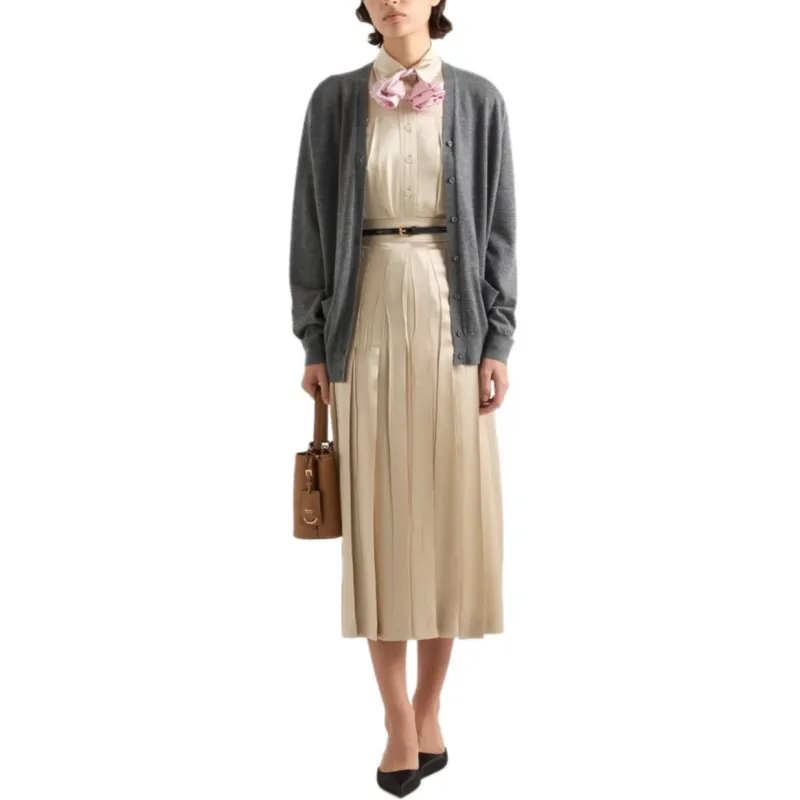 PRADA Satin Crepe Skirt-1
