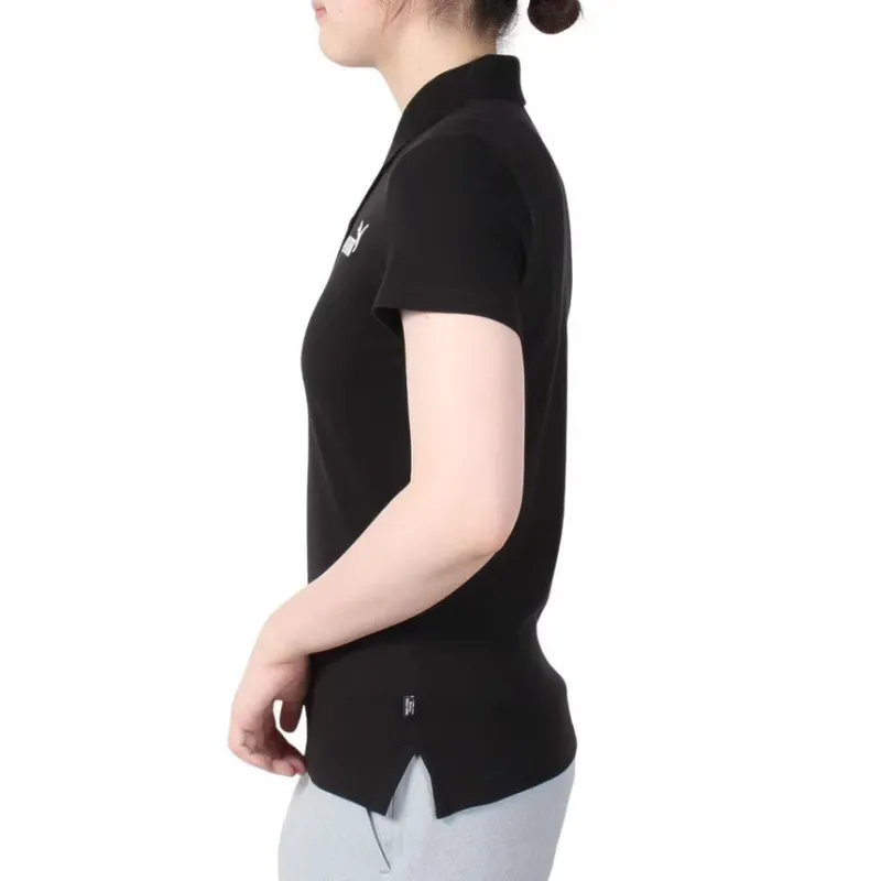 PUMA Essentials+ Polo Shirt Women's Black-1