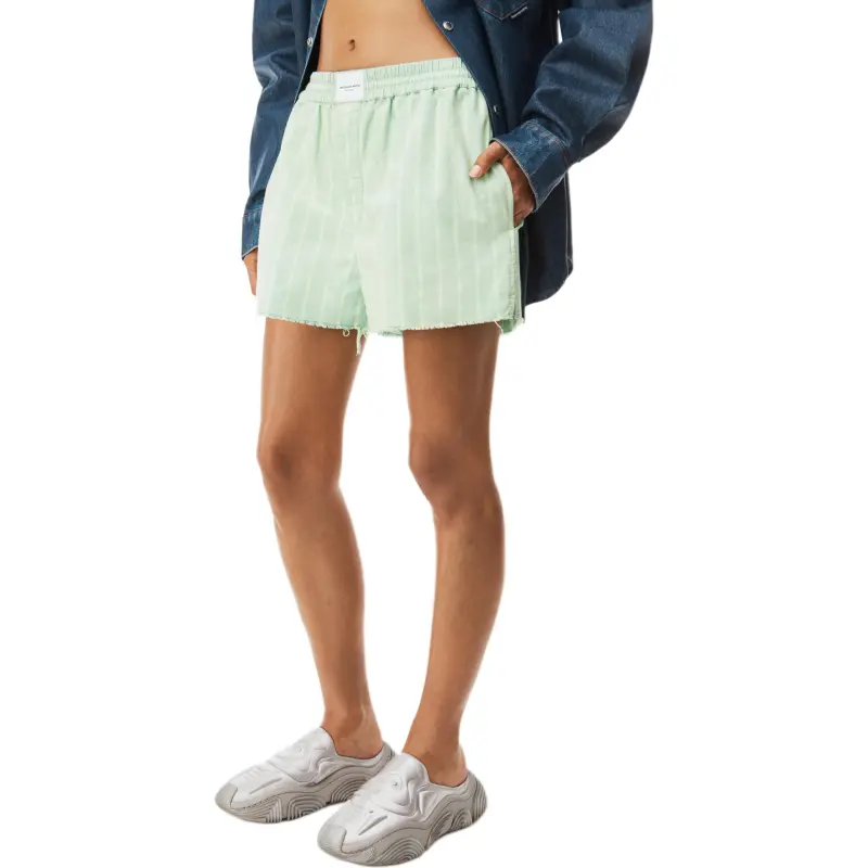 Alexander Wang Logo patch Striped Shorts-7
