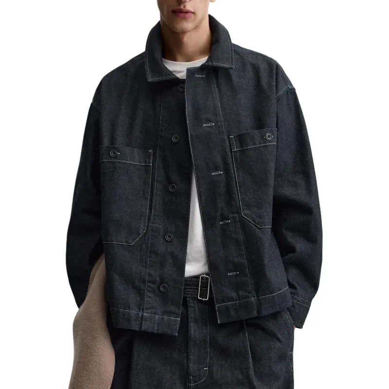 ZARA Denim Jacket Men's Sea Blue-3