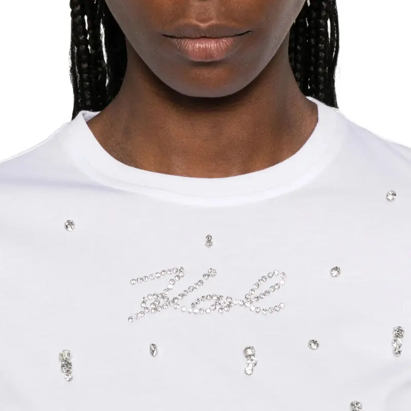 KARL LAGERFELD / Karl Lagerfeld Jeans Logo embellished T shirt-3