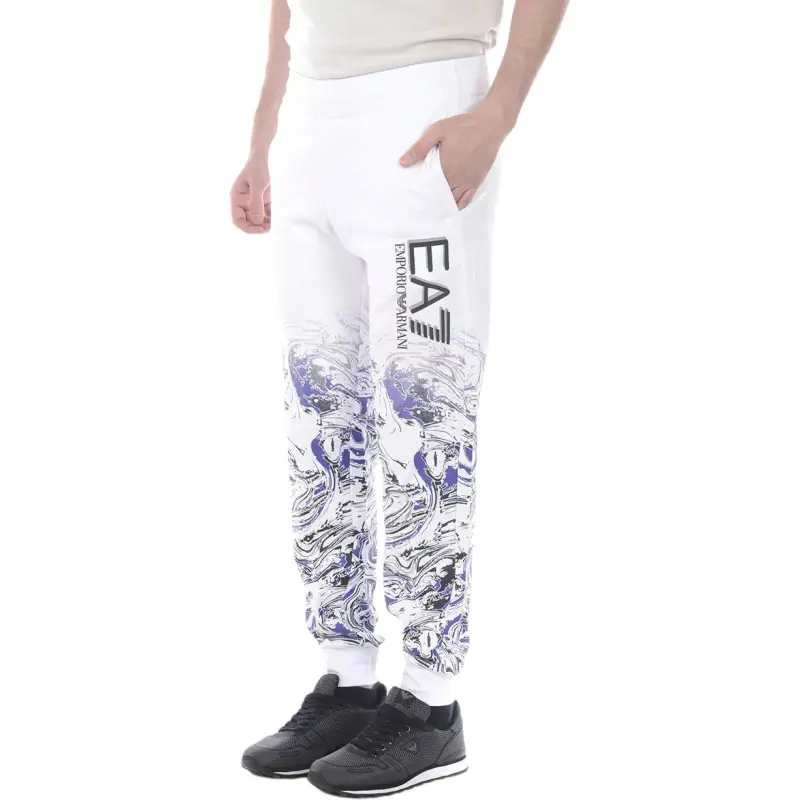 EMPORIO ARMANI EA7 Knitted Sweatpants Men's White-3