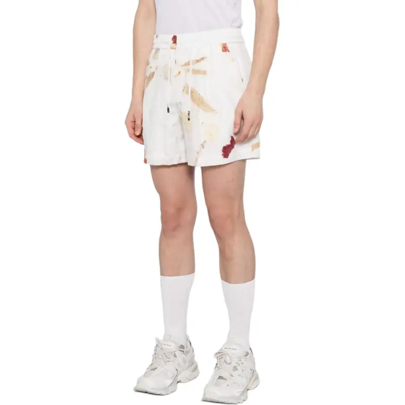 Feng Chen Wang Abstract print Drawstring Shorts-2