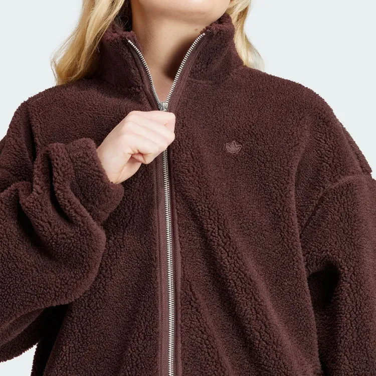 Adidas Originals ESSENTIALS Essentials Overshirt Jackets Coats Women's Dark Gray Brown-3