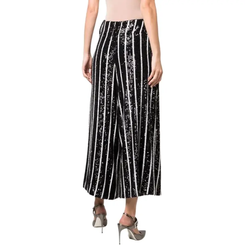 BALMAIN Sequin embellished Wide leg Trousers-2