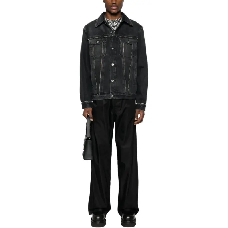 OFF WHITE Zip embellished Denim Jacket-1