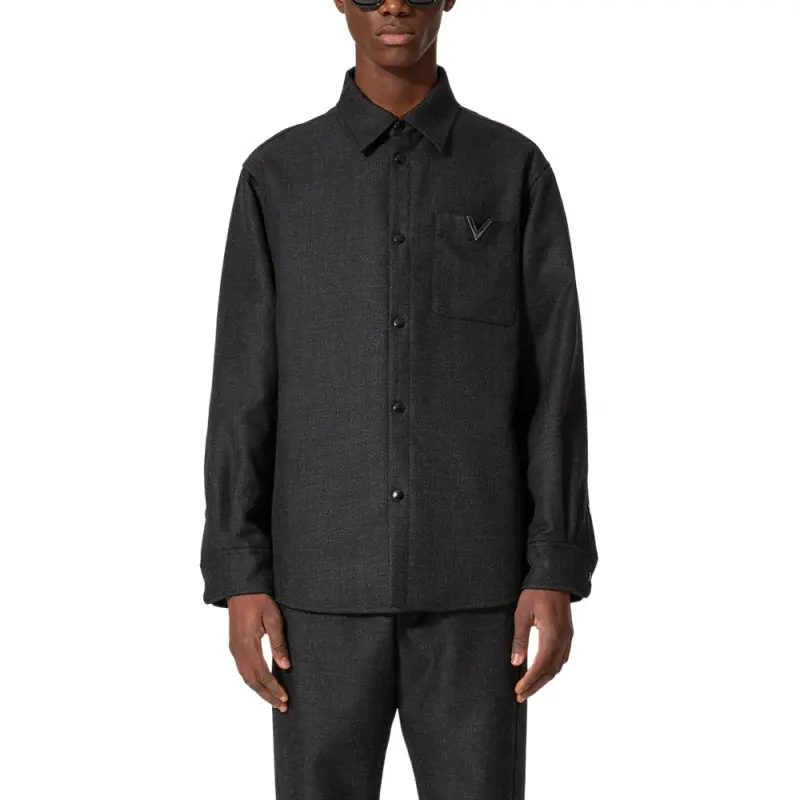 Valentino Logo Plaque Long Sleeved Jacket-2