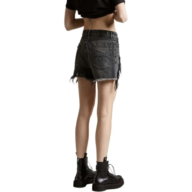 R13 Denim Shorts Women's Dark Blue-2