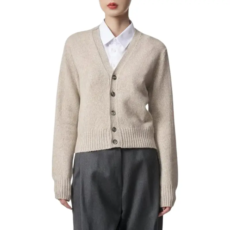 AMIPARIS Paris Heart Embroidered Button Up Cardigan-2