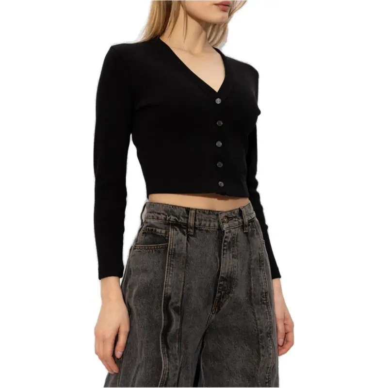 Alexander Wang Long embossed Cropped Cardigan-3