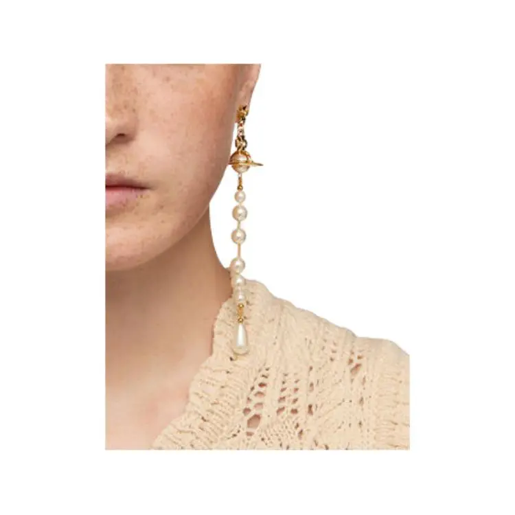 Vivienne Westwood Orb Embellished Drop Earrings-4