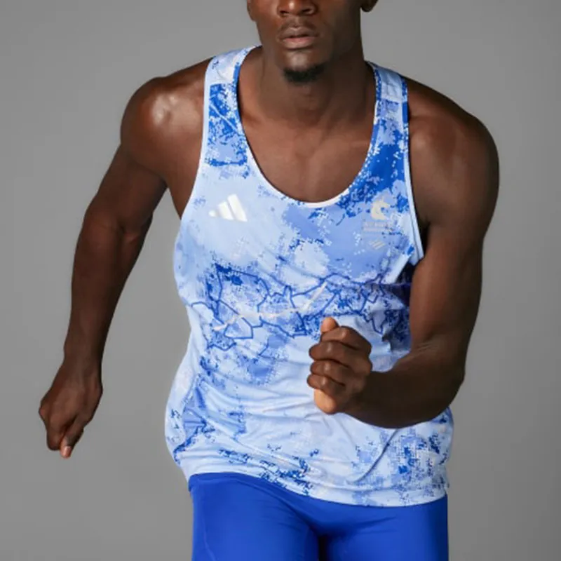 Adidas Free Shipping With AdiClub Boston Marathon® 2025 Allover Print Tank Top-3