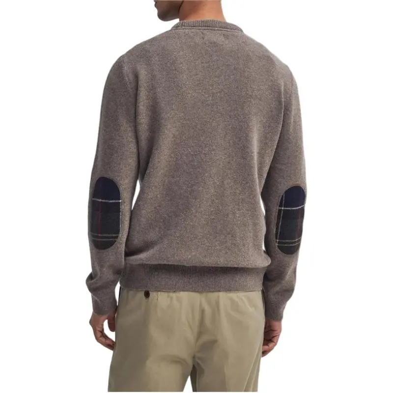BARBOUR Checked Panel Crewneck Jumper-3