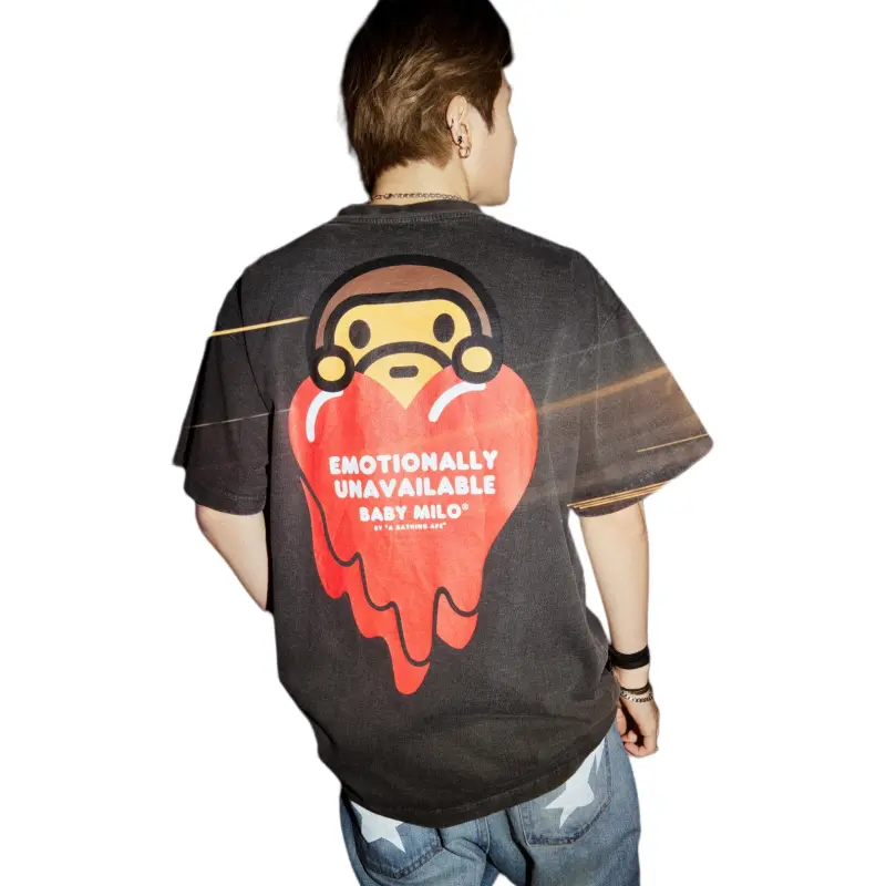A BATHING APE X Emotionally Unavailable Ape Head Tee-3