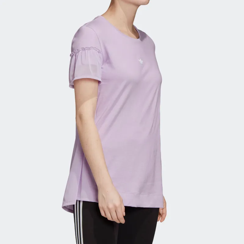 Adidas Originals T Shirt Women's Light Purple-5