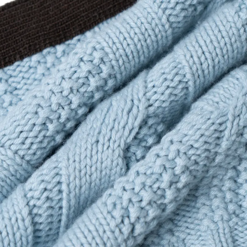 HERMES Sweaters Men Sky Blue-4