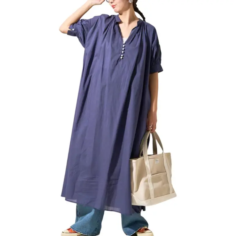 FREAK'S STORE Short Sleeved Dress Women's Marine Blue-1