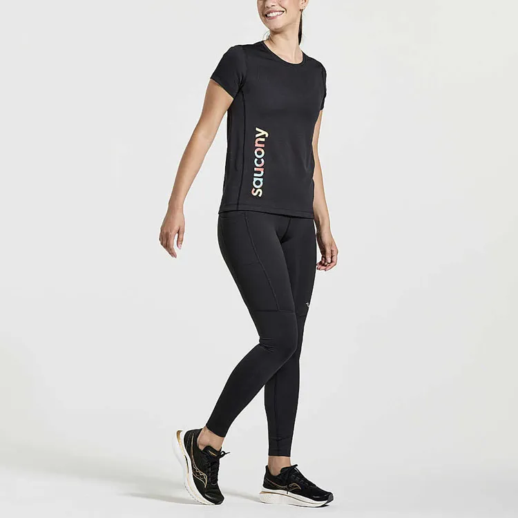 Saucony Stopwatch Graphic Short Sleeve T-Shirt Women's Black-2