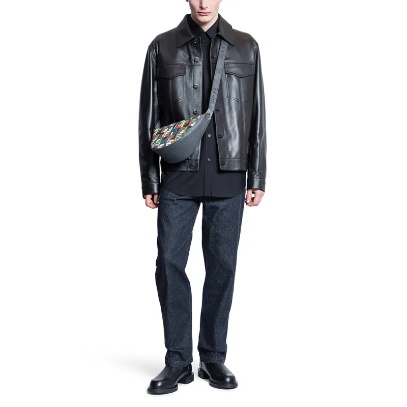 FENDI Fabiana Filippi Long Sleeved Leather Jacket-2