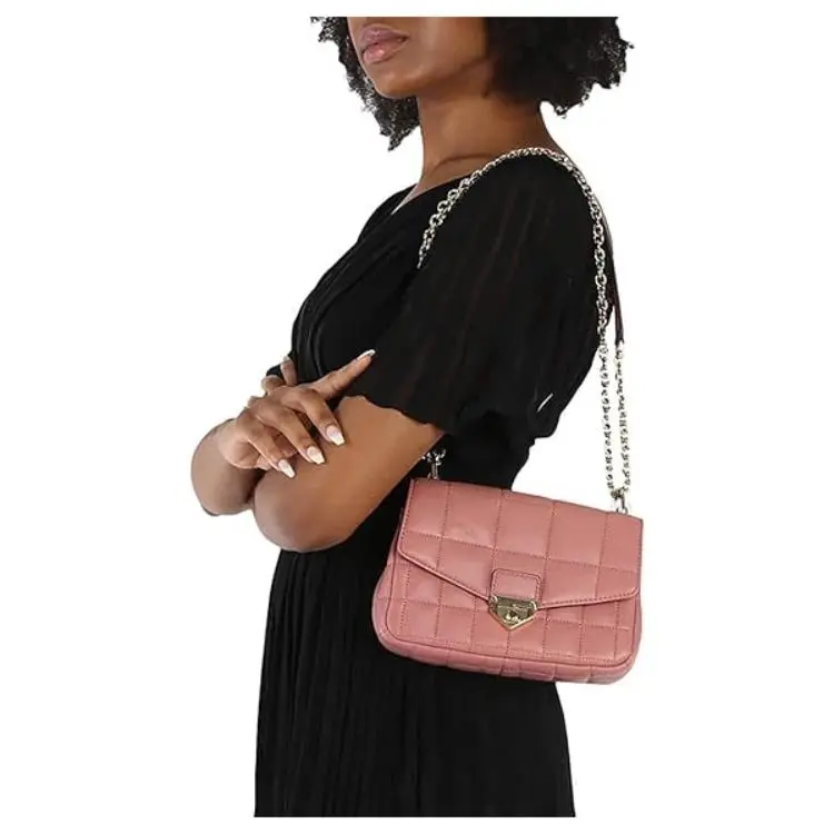 MICHAEL KORS Soho Leather Shoulder Bag Crossbody Bag Women's Rose Pink-6