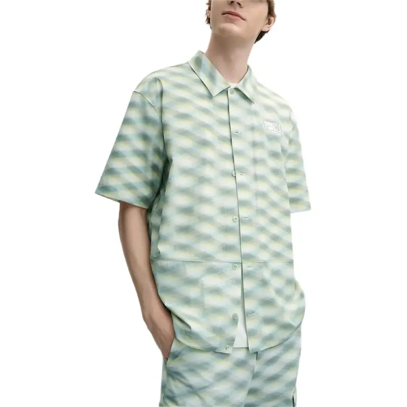 FILA x MAISON KITSUNE ORIGINALE Shirt Men's Light Turquoise L G-2