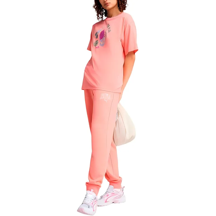 PUMA GRAPHICSRELAXED T Shirt Women's Pink-4